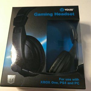 Youse Gaming Headset w/ Built In Microphone Compatible with Xbox One, PS4 & PC's